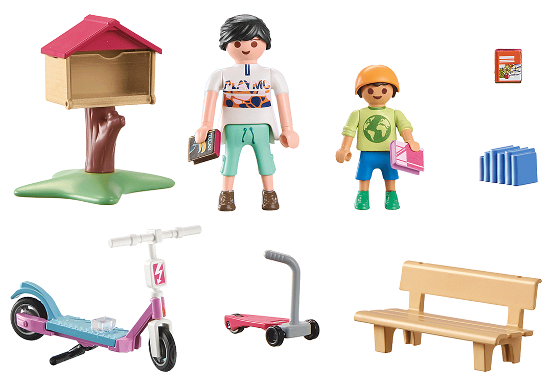 BOÎTE À LIVRES AVEC MAMAN ET ENFANT "MY LIFE"