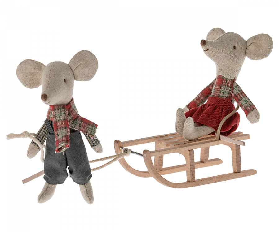 TRAÎNEAU EN BOIS POUR SOURIS