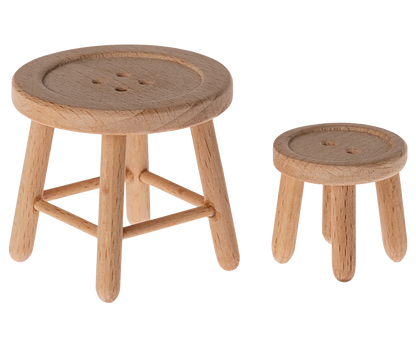 WOODEN TABLE AND STOOL FOR MOUSE