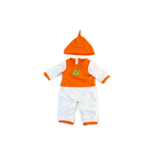 ORANGE COLD WEATHER PAJAMAS FOR 38 CM DOLL