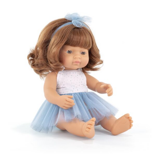 POUPÉE BÉBÉ FILLE 38 CM CHEVEUX ROUX « MES AMIES ET MOI »