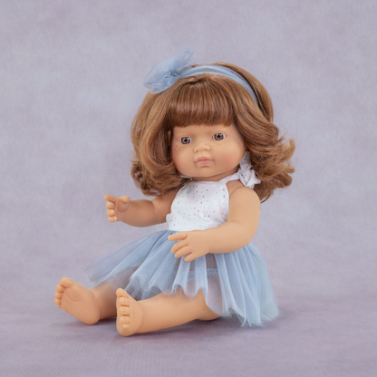 POUPÉE BÉBÉ FILLE 38 CM CHEVEUX ROUX « MES AMIES ET MOI »