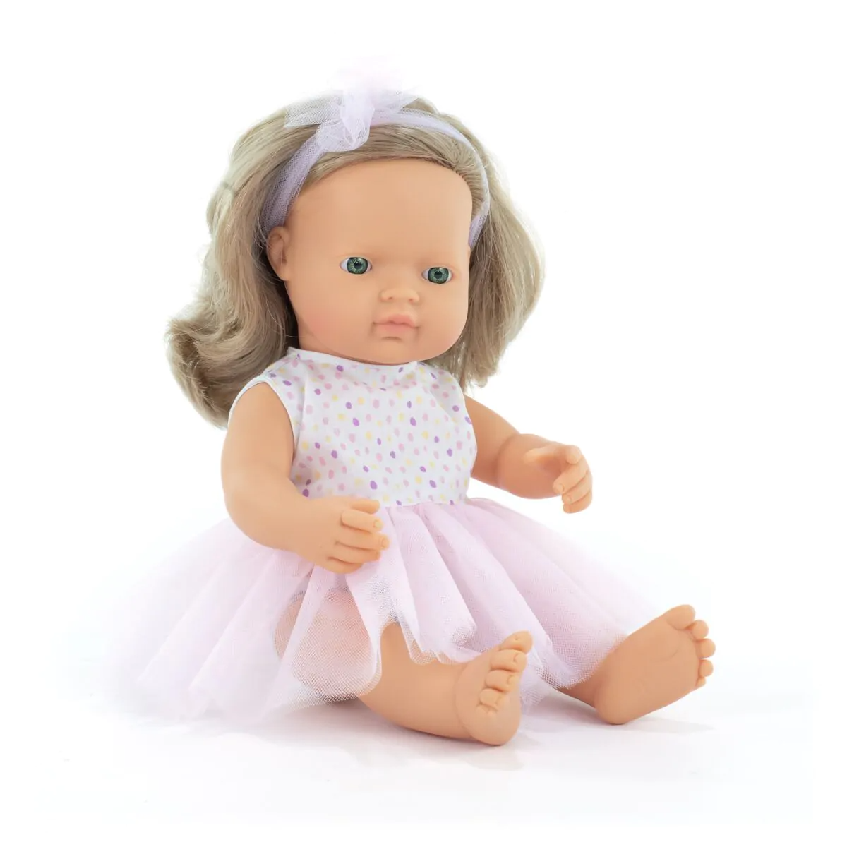 38 CM BABY GIRL DOLL DARK BLONDE HAIR "MY FRIENDS AND ME"