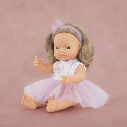 38 CM BABY GIRL DOLL DARK BLONDE HAIR "MY FRIENDS AND ME"
