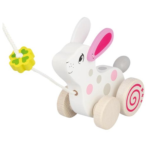 WOODEN PULL-AROUND RABBIT 