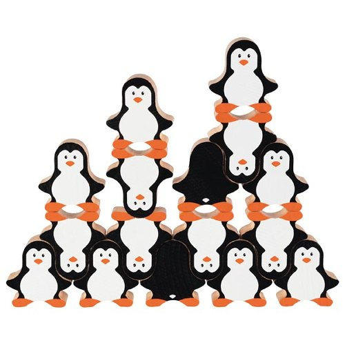 WOODEN PENGUIN STACKING GAME