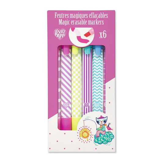6 MAGIC ERASABLE MARKERS
