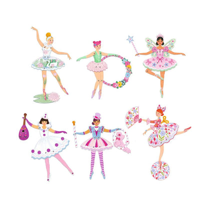 6 PANTINS À COLORIER "TUTUS"