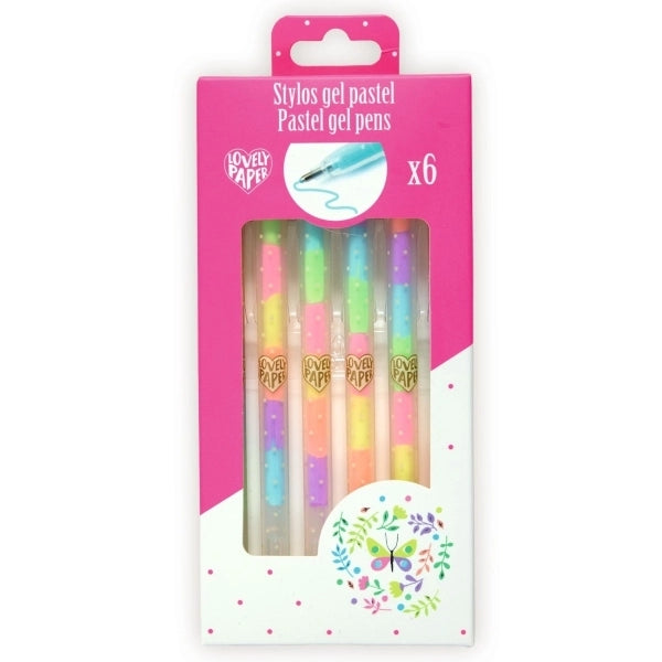 6 PASTEL GEL PENS