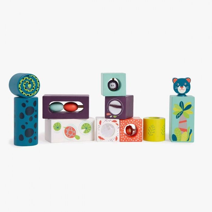 WOODEN ACTIVITY CUBES "IN THE JUNGLE"