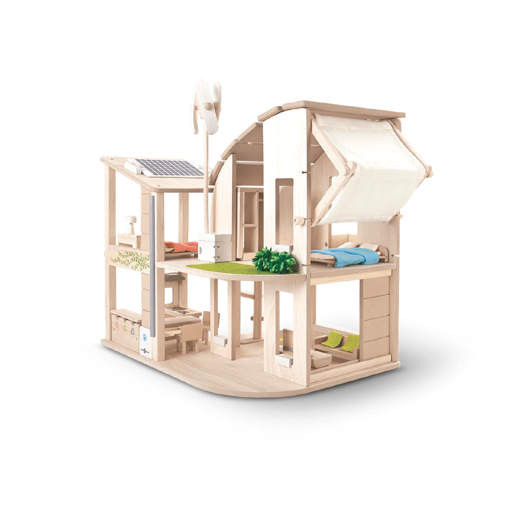 ECO-FRIENDLY WOODEN FURNISHED DOLLHOUSE