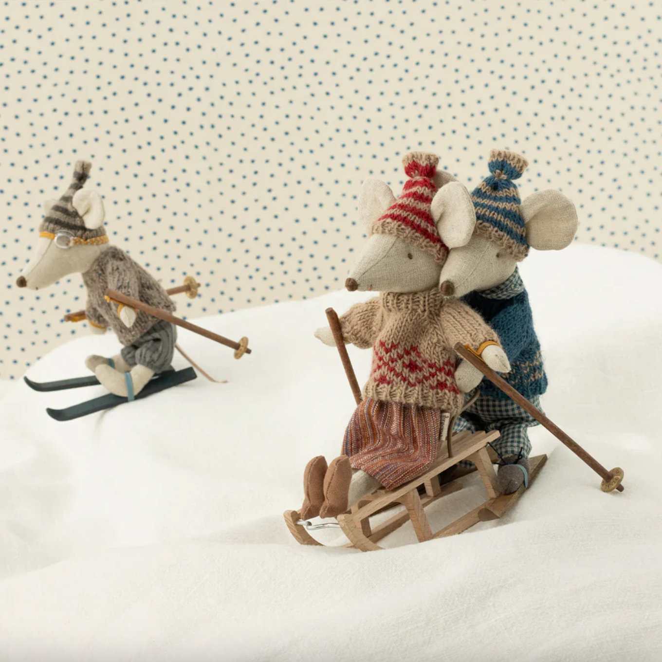 TRAÎNEAU EN BOIS POUR SOURIS