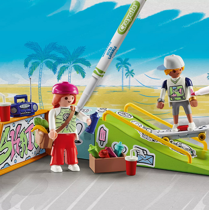 SKATEBOARDERS WITH RAMP "PLAYMOBIL COLOR" 
