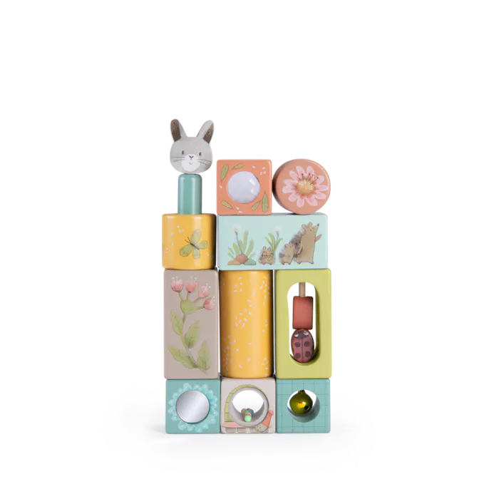 "TROIS PETITS LAPINS" WOODEN ACTIVITY CUBES