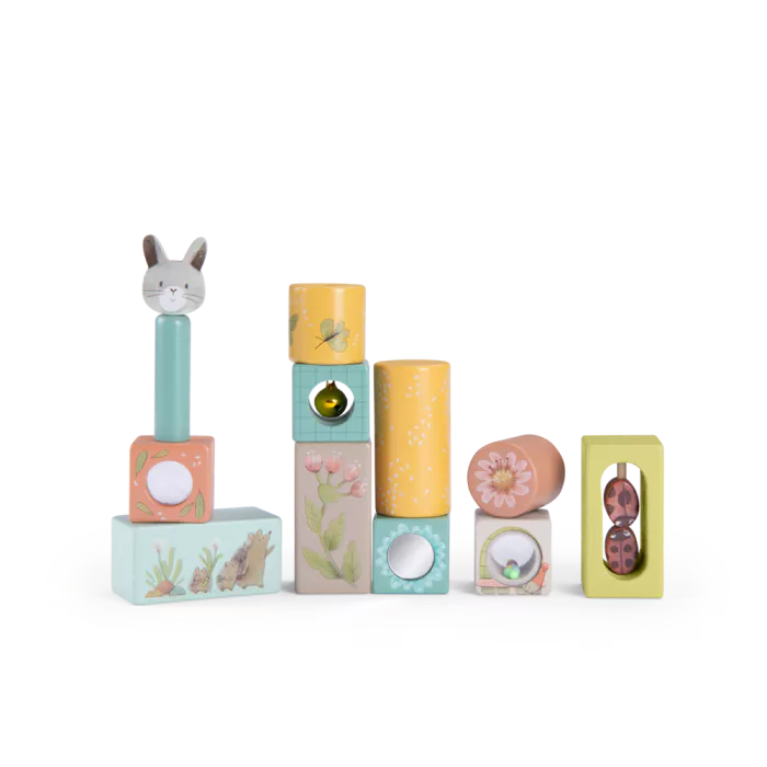 "TROIS PETITS LAPINS" WOODEN ACTIVITY CUBES