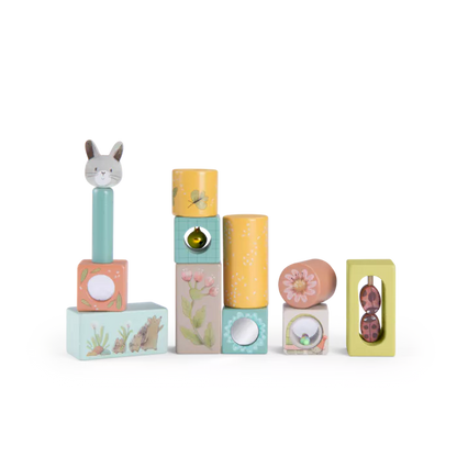 "TROIS PETITS LAPINS" WOODEN ACTIVITY CUBES