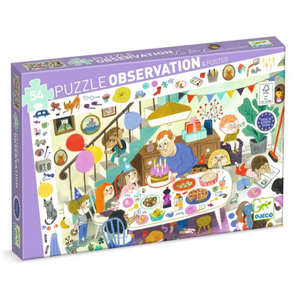 OBSERVATION PUZZLE "THE BIRTHDAY PARTY" 54 PCS
