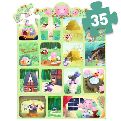 STORY PUZZLE "THE THREE LITTLE PIGS" 35 PCS