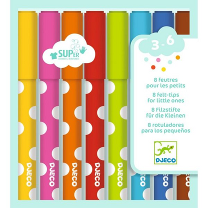 8 FEUTRES COLORÉS POUR LES PETITS