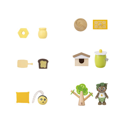 HONEY BEES PICNIC WOODEN SET