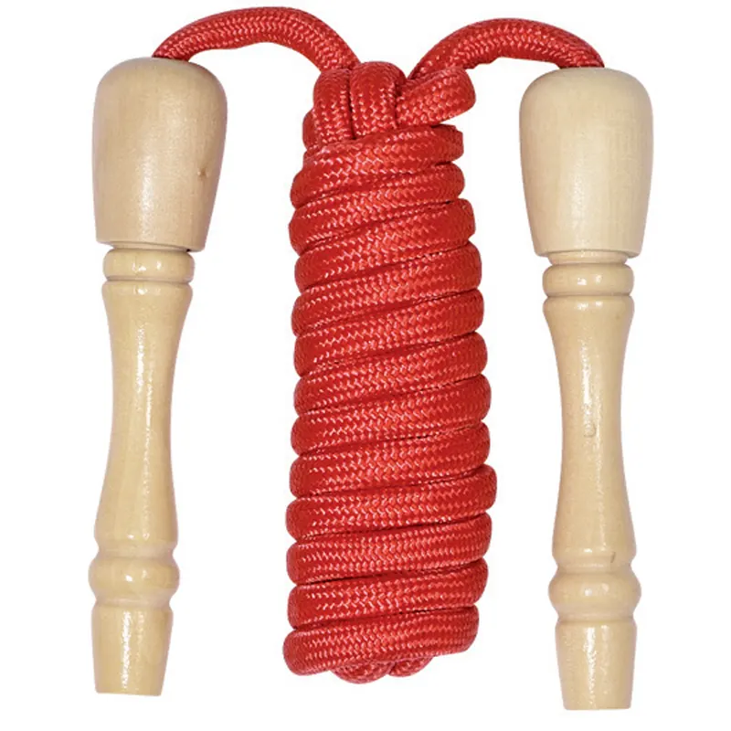 JUMP ROPE WITH WOODEN HANDLE 