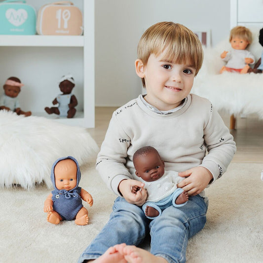 KNITTED PANTS AND SWEATER SET FOR 21 CM DOLL