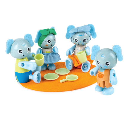 WOODEN ELEPHANT FAMILY