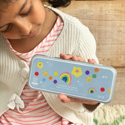 5 BRACELETS BEADING KIT "RAINBOW AND FLOWER"