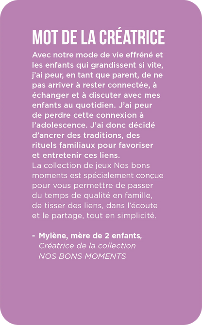 IMAGINE AND CREATE “OUR GOOD MOMENTS” FRENCH ONLY