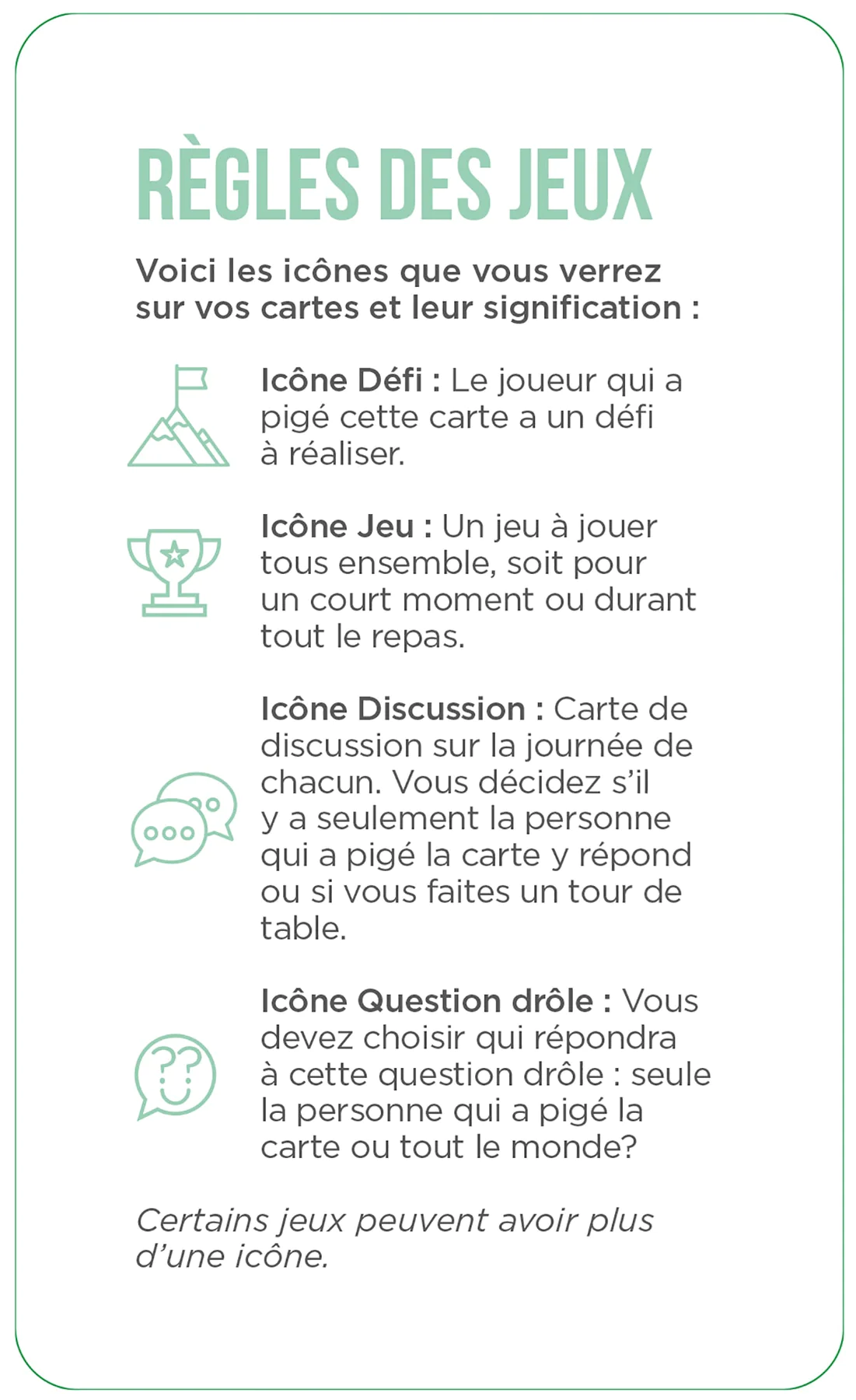 AT MEAL TIME "OUR GOOD TIMES" FRENCH ONLY