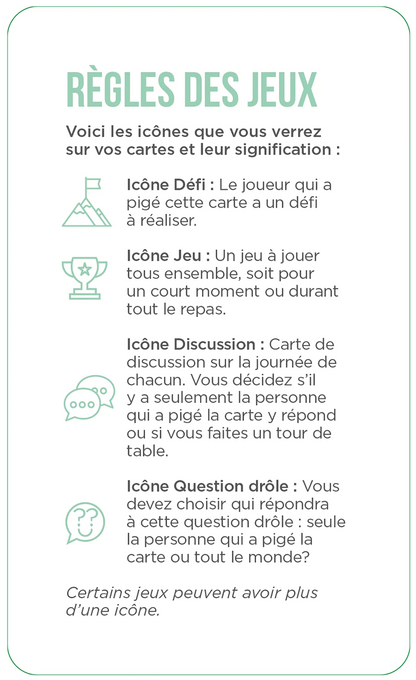 AT MEAL TIME "OUR GOOD TIMES" FRENCH ONLY