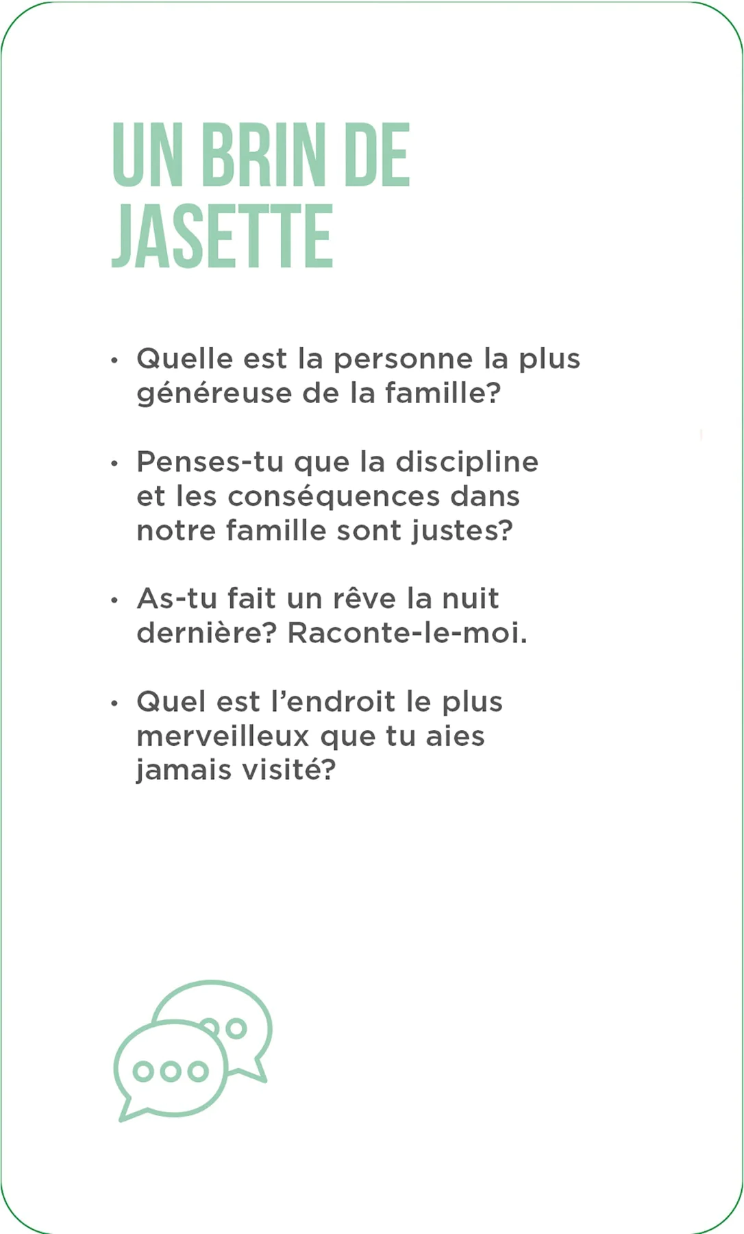 AT MEAL TIME "OUR GOOD TIMES" FRENCH ONLY