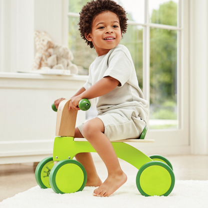 WOODEN SCOOT AROUND RIDE-ON