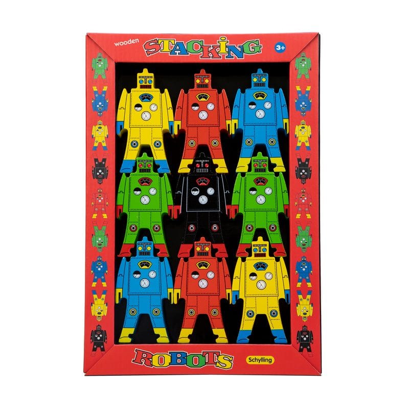 WOODEN STACKABLE ROBOTS