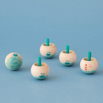 TOUPIE EN BOIS "LITTLE WORLDS"