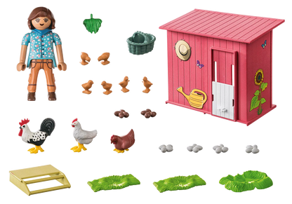 AGRICULTRICE ET POULAILLER "COUNTRY"