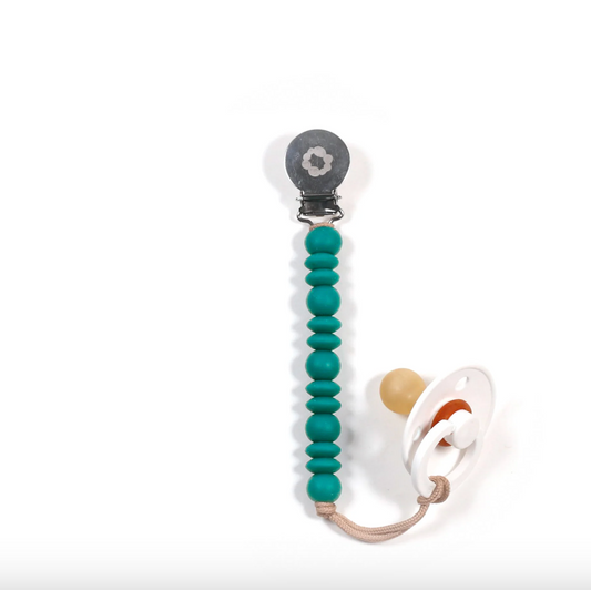 EMERALD ALL SILICONE PACIFIER CLIP