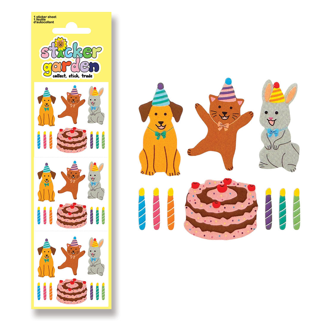 AUTOCOLLANTS ANNIVERSAIRE D'ANIMAUX
