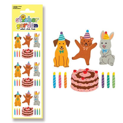 AUTOCOLLANTS ANNIVERSAIRE D'ANIMAUX