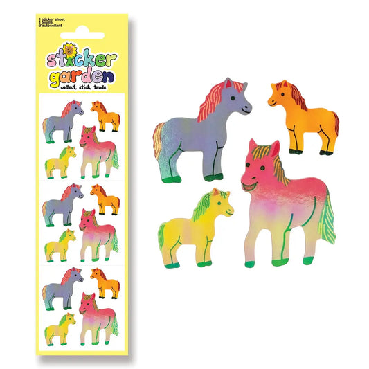 AUTOCOLLANTS PETITS PONEYS FINITION PERLÉE