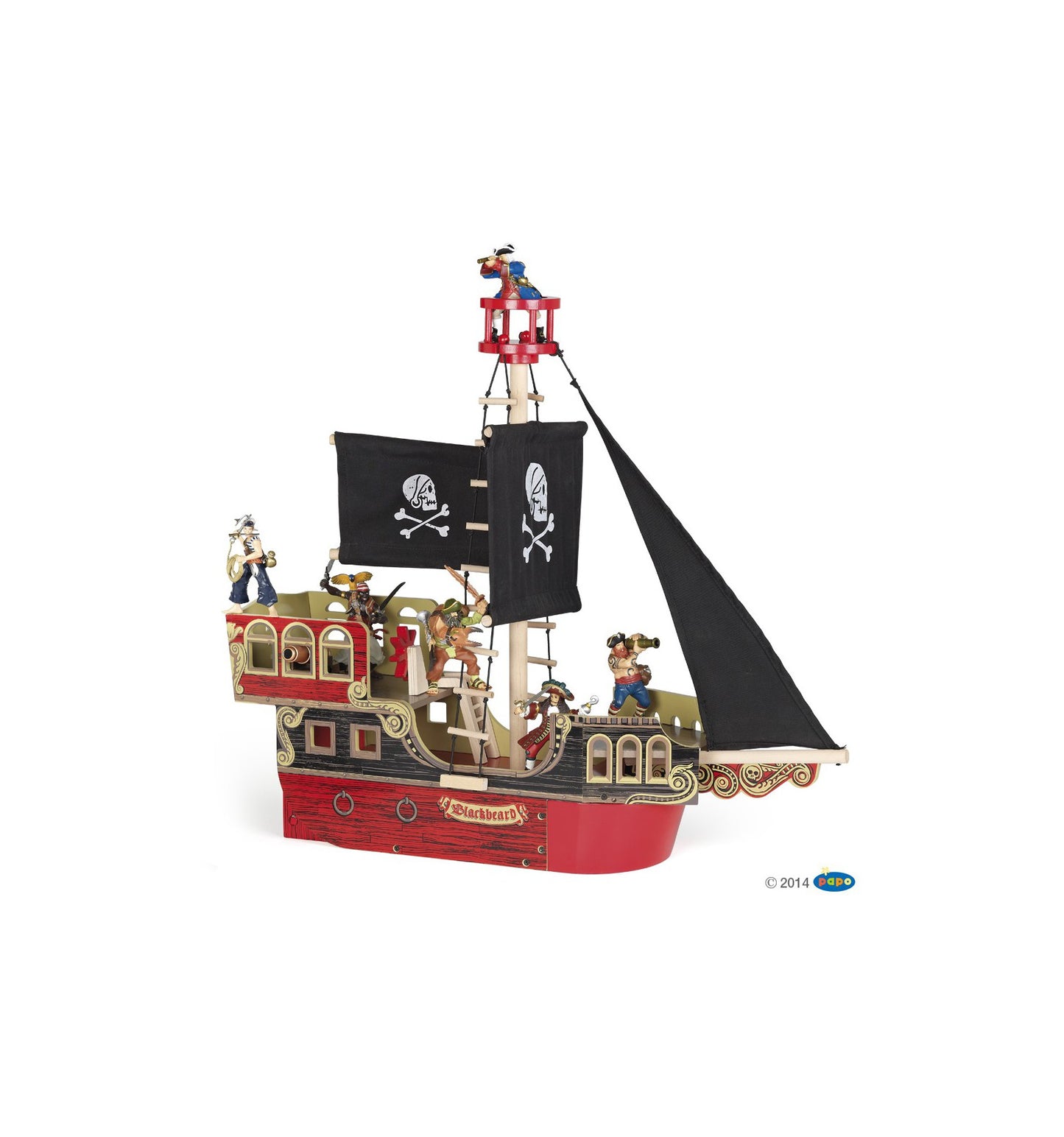 WOODEN PIRATE SHIP