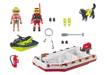 BATEAU DE POMPIER ET SCOOTER DES MERS "ACTION HEROES"