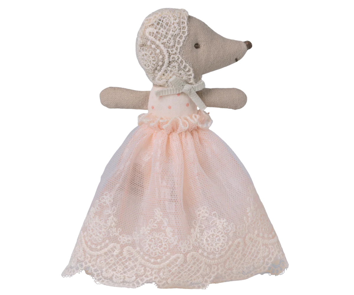 BÉBÉ SOURIS ROBE ROSE POUDRE