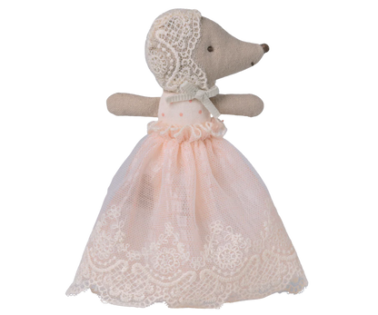 BÉBÉ SOURIS ROBE ROSE POUDRE