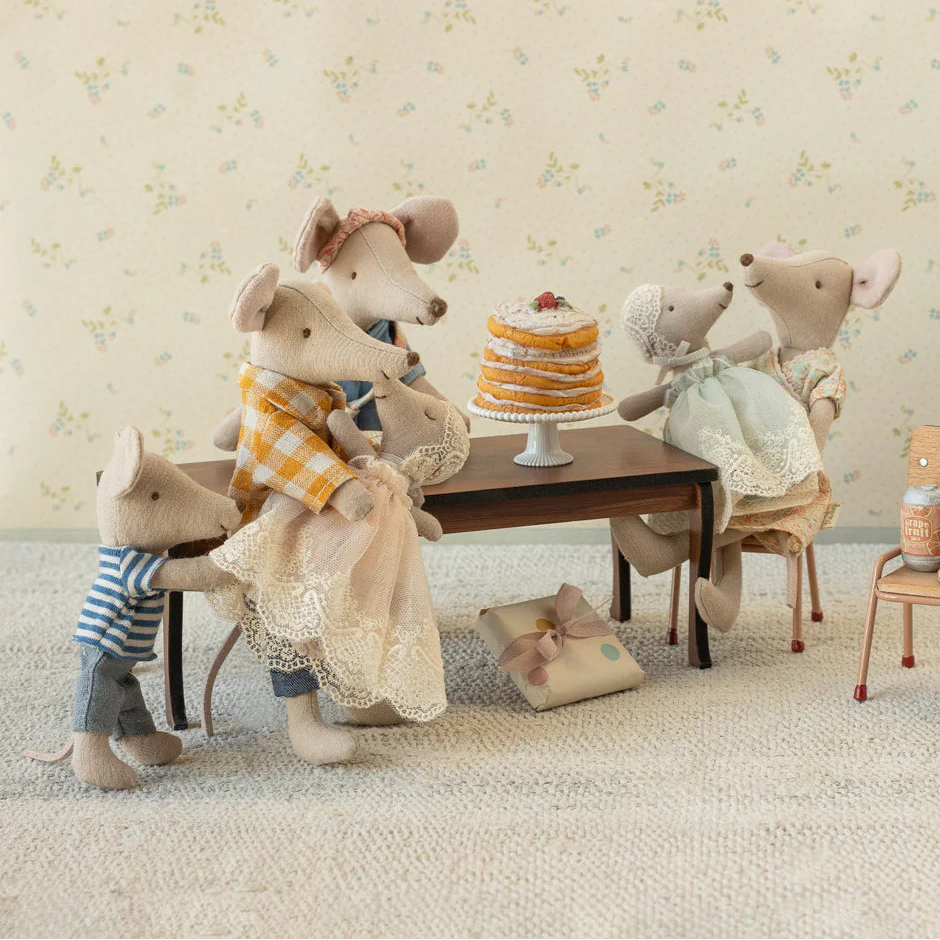 BÉBÉ SOURIS ROBE ROSE POUDRE