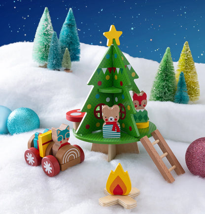 CHRISTMAS TREEHOUSE WOODEN PLAY SET
