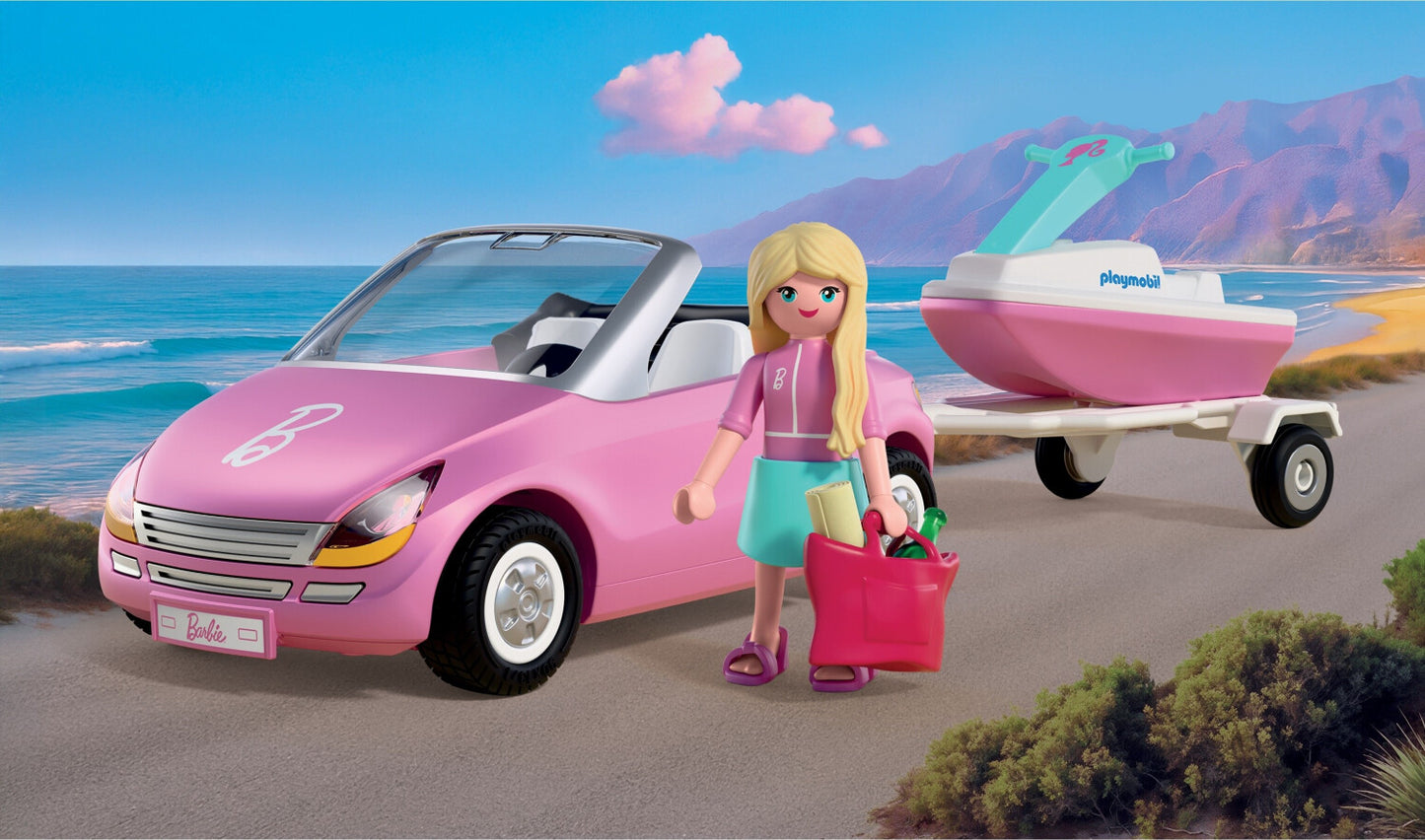 CONVERTIBLE WITH JET SKI "BARBIE"