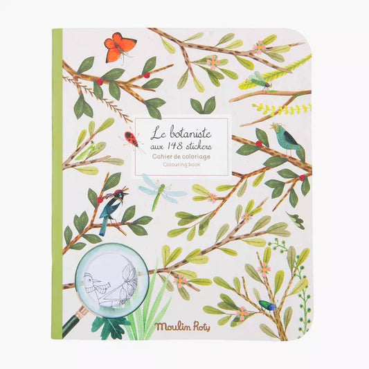 COLORING BOOK WITH 148 STICKERS "THE BOTANIST"