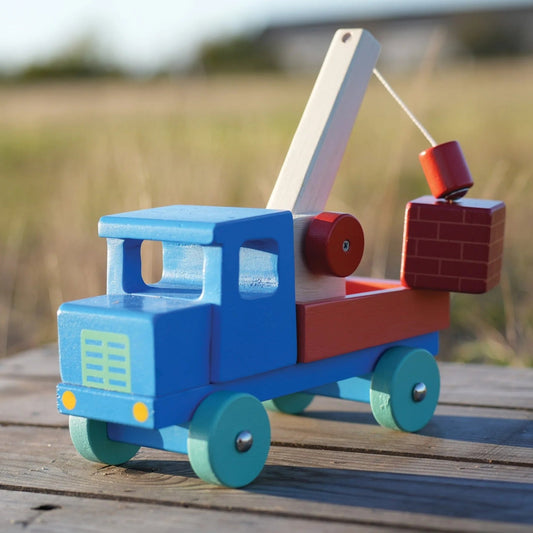 CAMION BLEU EN BOIS