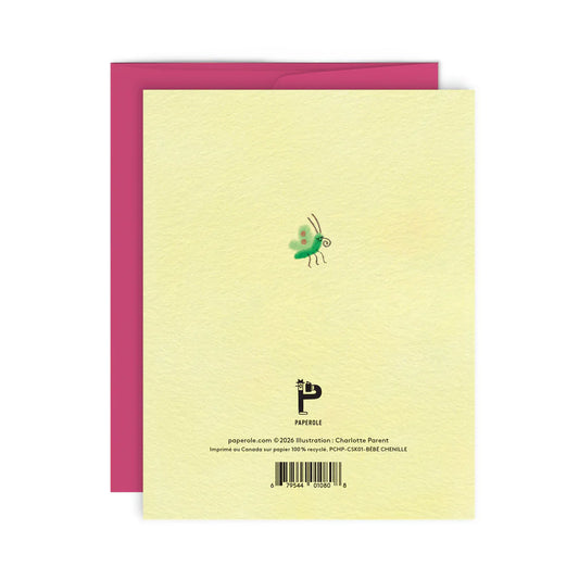 BABY CATERPILLAR GREETING CARD (FR ONLY)